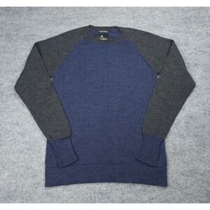 Nigel Cabourn Wool Sweater Men's 50 (Medium) Blue Gray Crew Made Scotland